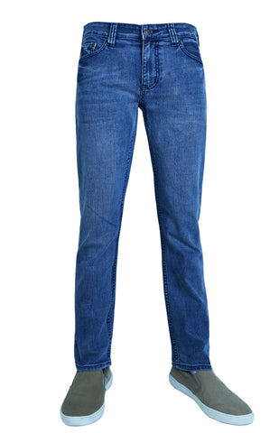 Flypaper Men's Straight Jeans Regular Fit Medium Blue Wash 100% Cotton